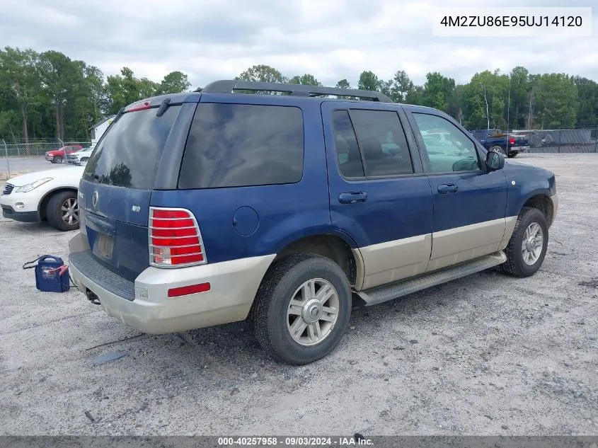 4M2ZU86E95UJ14120 2005 Mercury Mountaineer