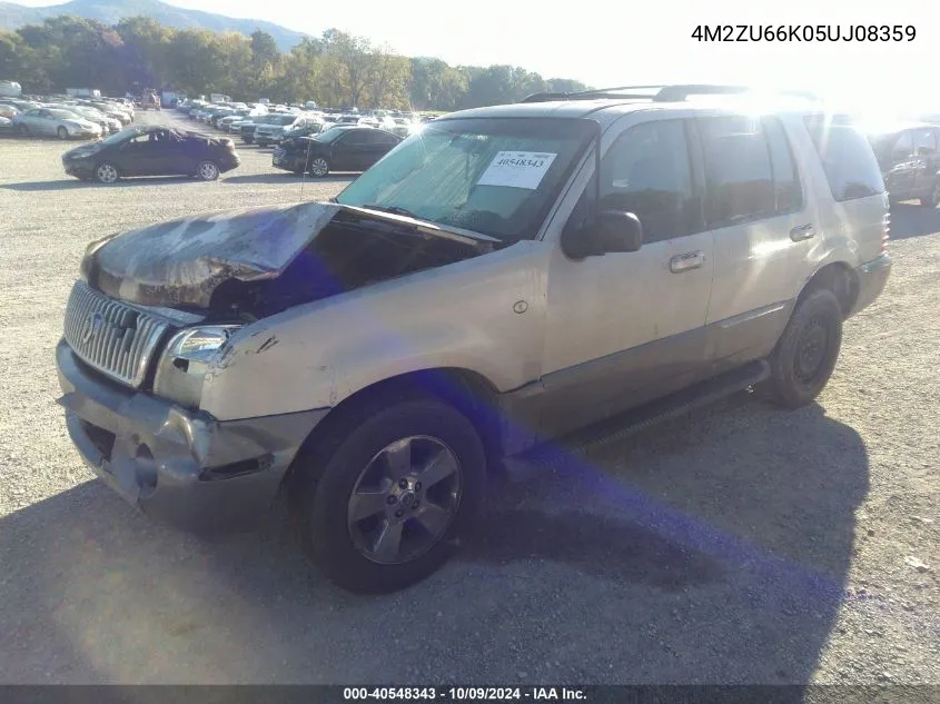 2005 Mercury Mountaineer VIN: 4M2ZU66K05UJ08359 Lot: 40548343