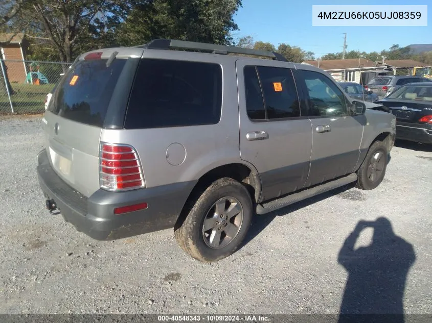 2005 Mercury Mountaineer VIN: 4M2ZU66K05UJ08359 Lot: 40548343