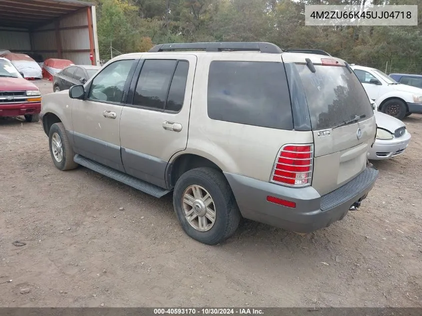 2005 Mercury Mountaineer VIN: 4M2ZU66K45UJ04718 Lot: 40593170