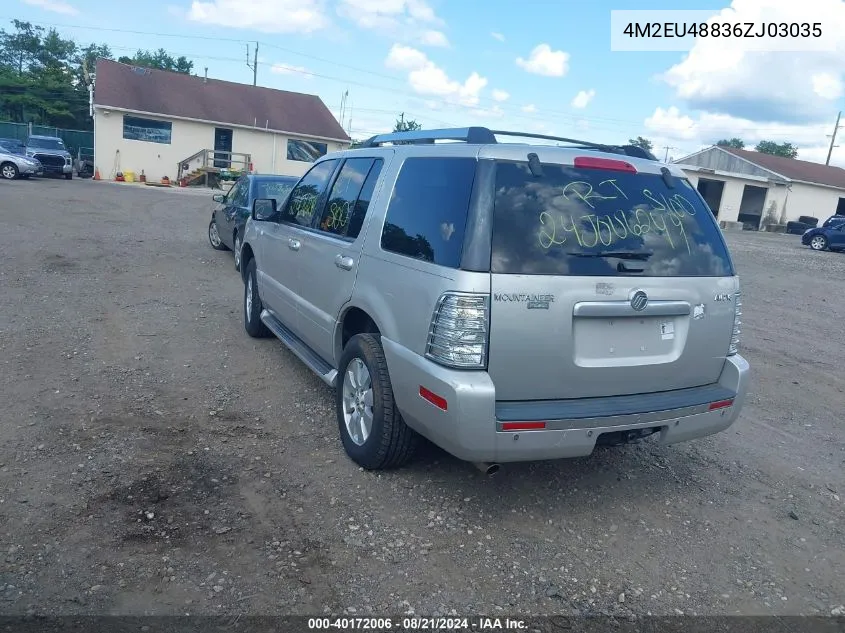 4M2EU48836ZJ03035 2006 Mercury Mountaineer Premier