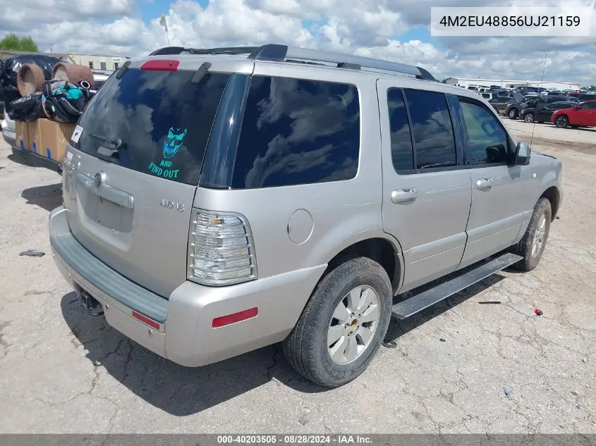 2006 Mercury Mountaineer Premier VIN: 4M2EU48856UJ21159 Lot: 40203505