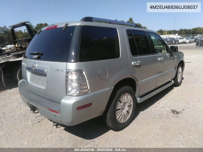 2006 Mercury Mountaineer Premier VIN: 4M2EU48836UJ08037 Lot: 40280146