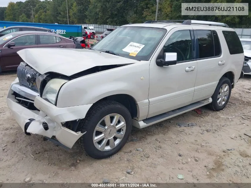 4M2EU38876UJ21108 2006 Mercury Mountaineer Premier