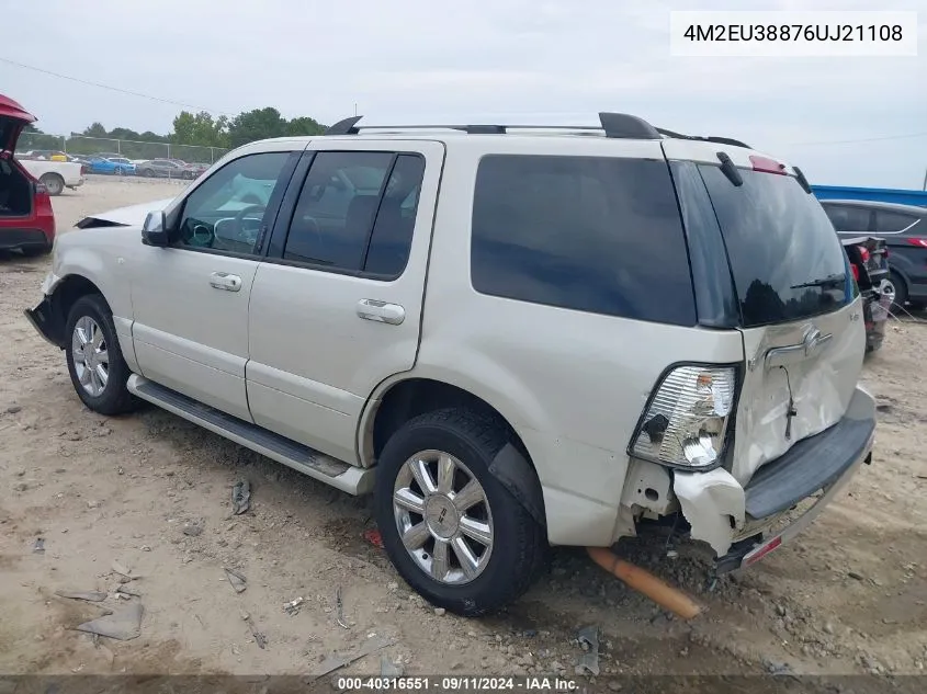 4M2EU38876UJ21108 2006 Mercury Mountaineer Premier