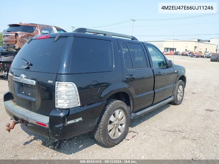 2006 Mercury Mountaineer Luxury VIN: 4M2EU47E66UJ11246 Lot: 40341415