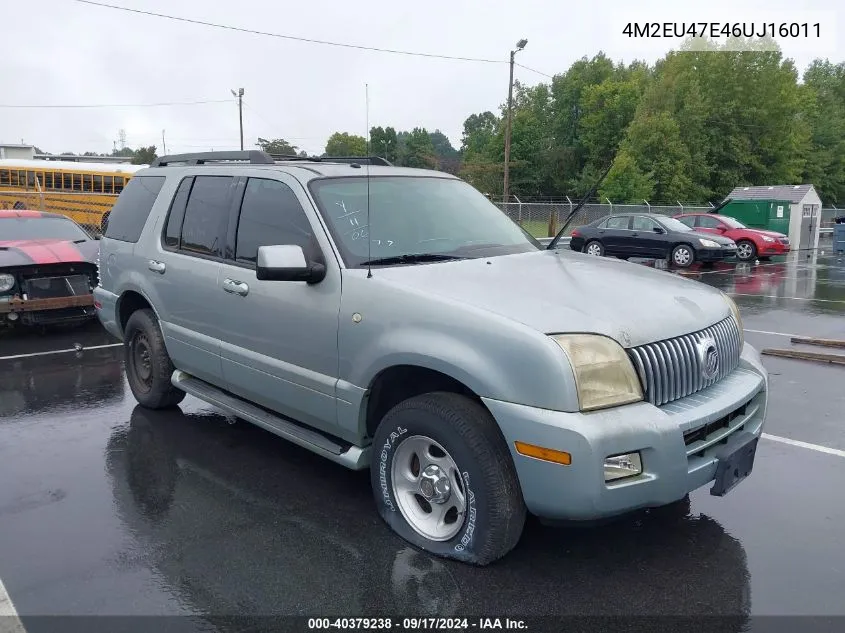 2006 Mercury Mountaineer Luxury VIN: 4M2EU47E46UJ16011 Lot: 40379238