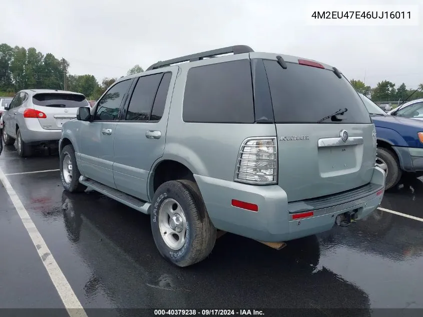 2006 Mercury Mountaineer Luxury VIN: 4M2EU47E46UJ16011 Lot: 40379238