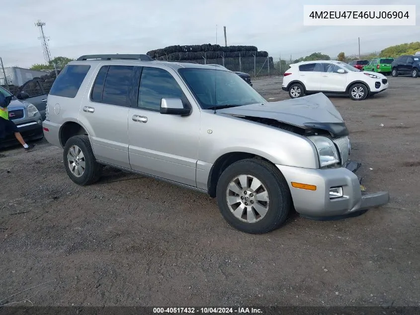 2006 Mercury Mountaineer Luxury VIN: 4M2EU47E46UJ06904 Lot: 40517432