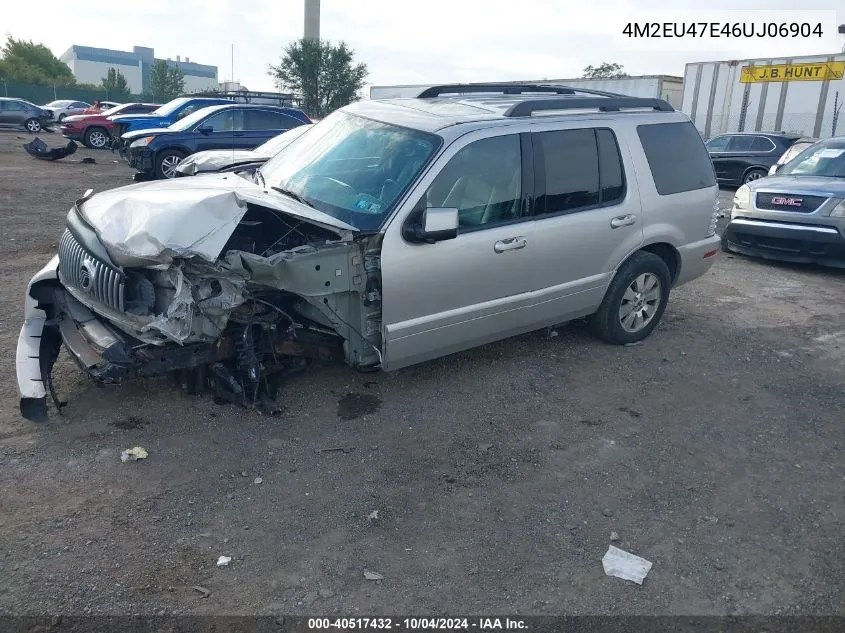 2006 Mercury Mountaineer Luxury VIN: 4M2EU47E46UJ06904 Lot: 40517432