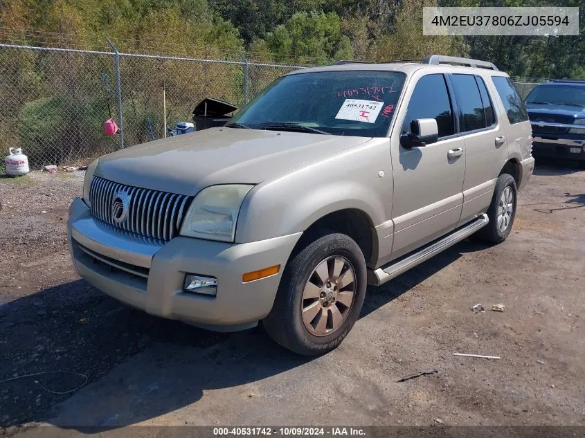 2006 Mercury Mountaineer Luxury VIN: 4M2EU37806ZJ05594 Lot: 40531742