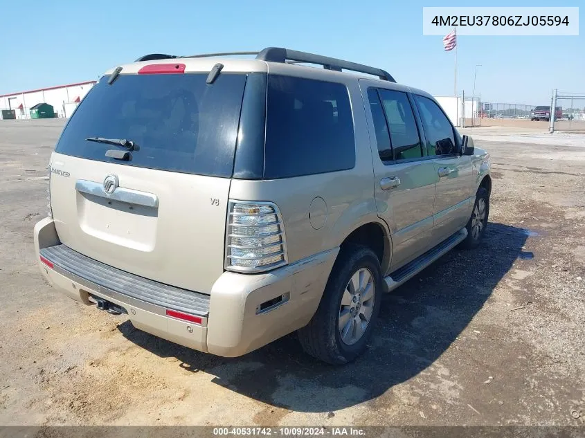 2006 Mercury Mountaineer Luxury VIN: 4M2EU37806ZJ05594 Lot: 40531742