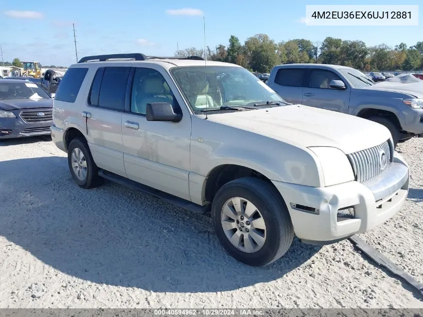 2006 Mercury Mountaineer Convenience VIN: 4M2EU36EX6UJ12881 Lot: 40594962