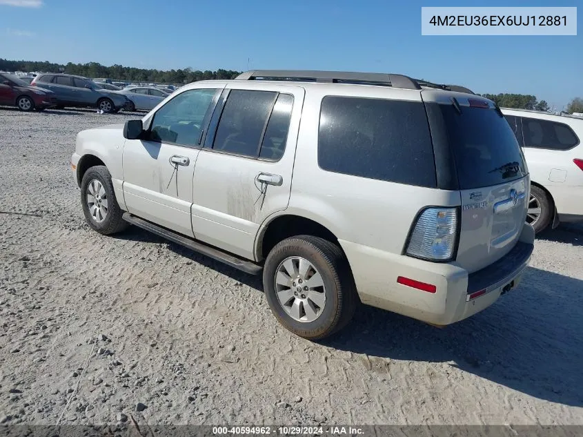 2006 Mercury Mountaineer Convenience VIN: 4M2EU36EX6UJ12881 Lot: 40594962