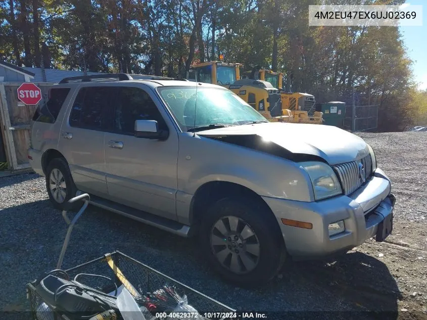 2006 Mercury Mountaineer Luxury VIN: 4M2EU47EX6UJ02369 Lot: 40629372