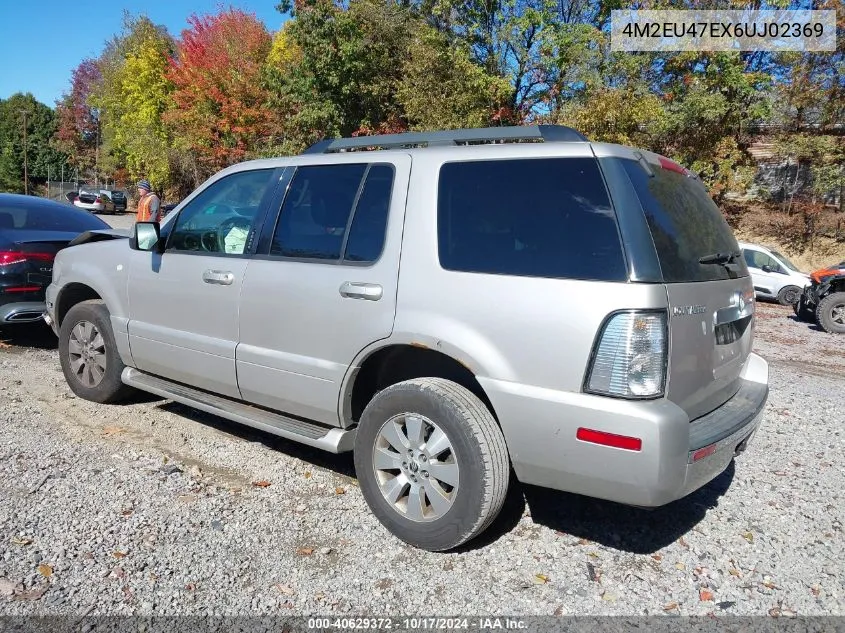 2006 Mercury Mountaineer Luxury VIN: 4M2EU47EX6UJ02369 Lot: 40629372