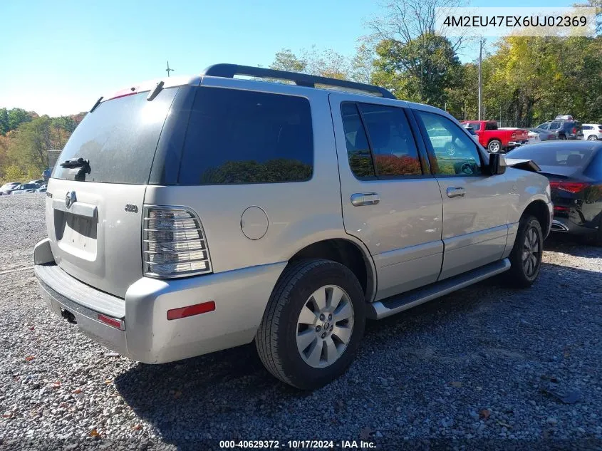 2006 Mercury Mountaineer Luxury VIN: 4M2EU47EX6UJ02369 Lot: 40629372