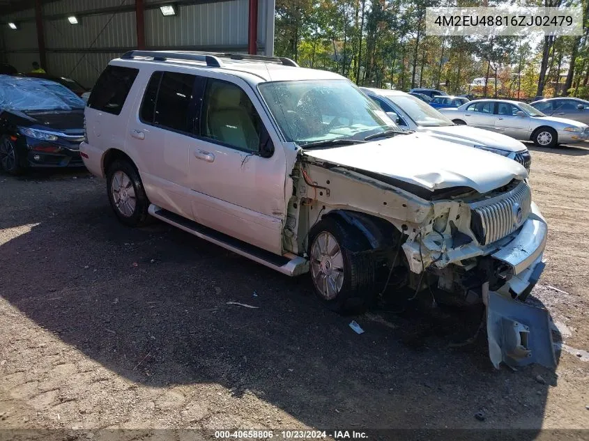 2006 Mercury Mountaineer Premier VIN: 4M2EU48816ZJ02479 Lot: 40658806