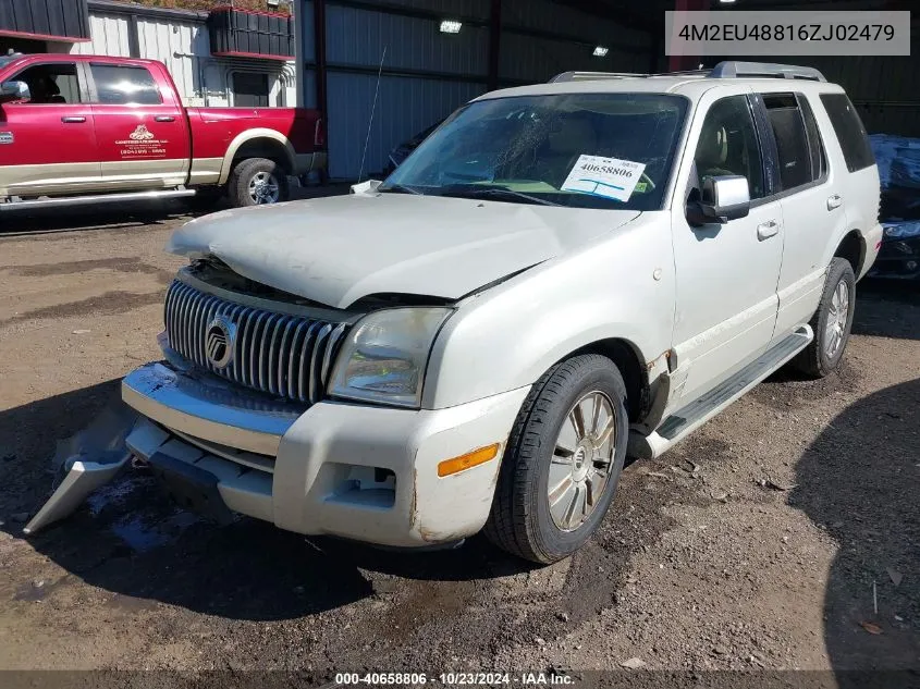 2006 Mercury Mountaineer Premier VIN: 4M2EU48816ZJ02479 Lot: 40658806