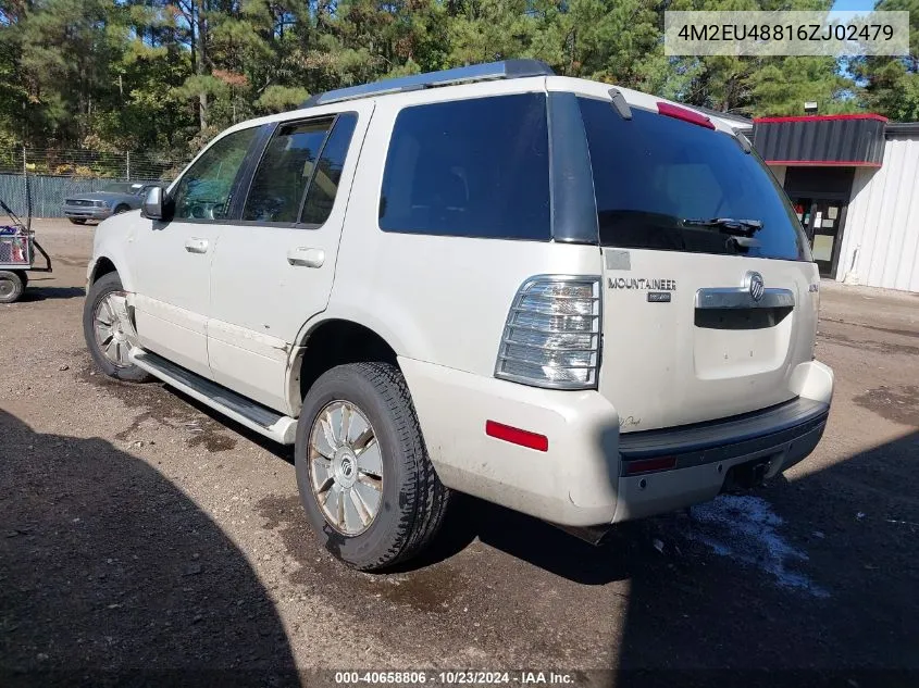 2006 Mercury Mountaineer Premier VIN: 4M2EU48816ZJ02479 Lot: 40658806