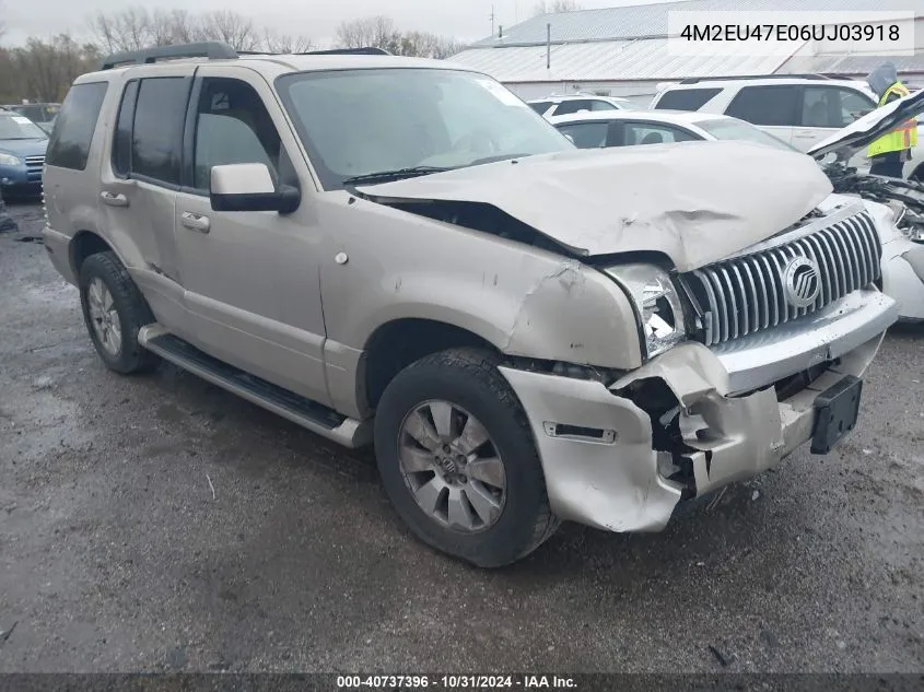 2006 Mercury Mountaineer Luxury VIN: 4M2EU47E06UJ03918 Lot: 40737396