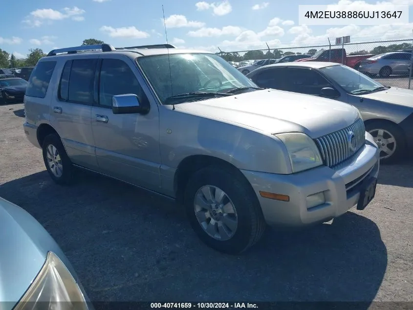 2006 Mercury Mountaineer Premier VIN: 4M2EU38886UJ13647 Lot: 40741659