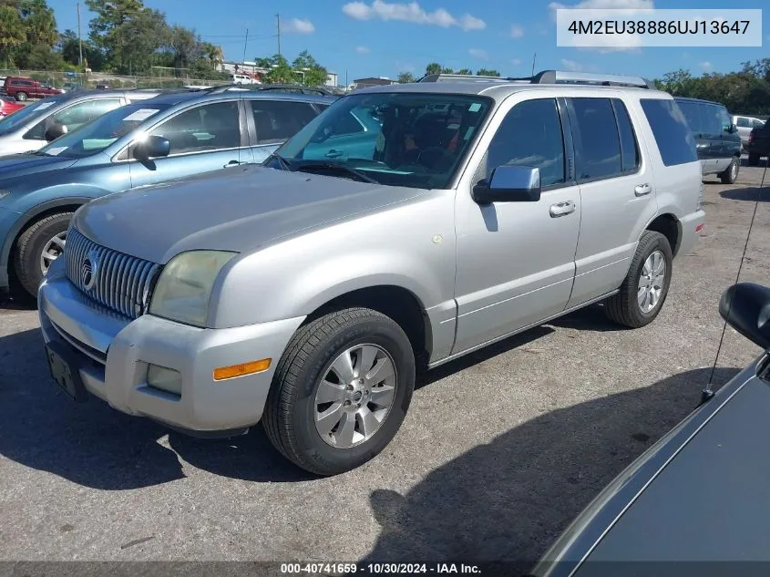 2006 Mercury Mountaineer Premier VIN: 4M2EU38886UJ13647 Lot: 40741659