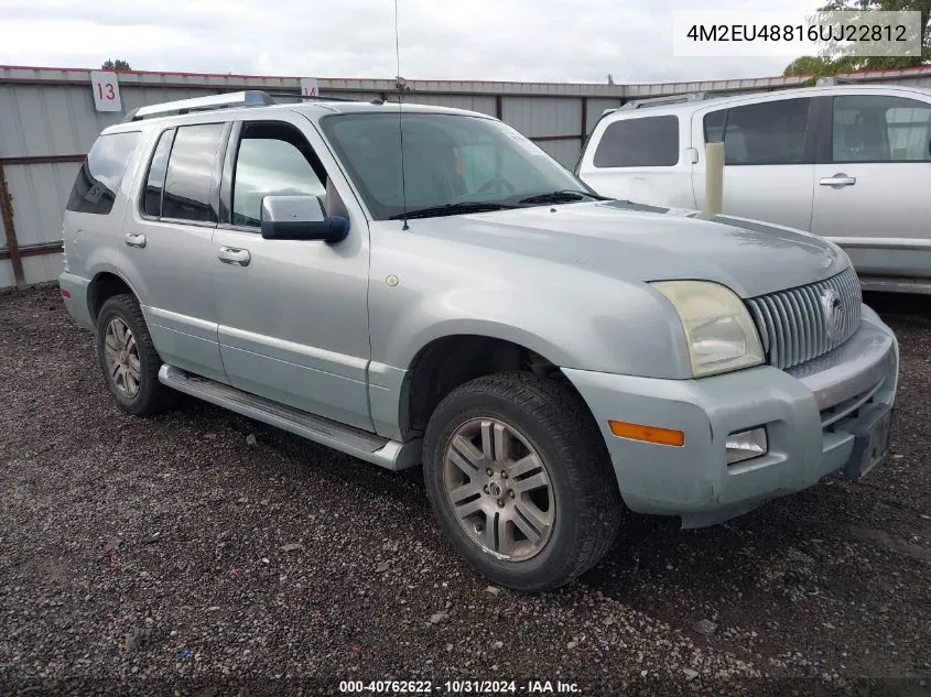 2006 Mercury Mountaineer Premier VIN: 4M2EU48816UJ22812 Lot: 40762622