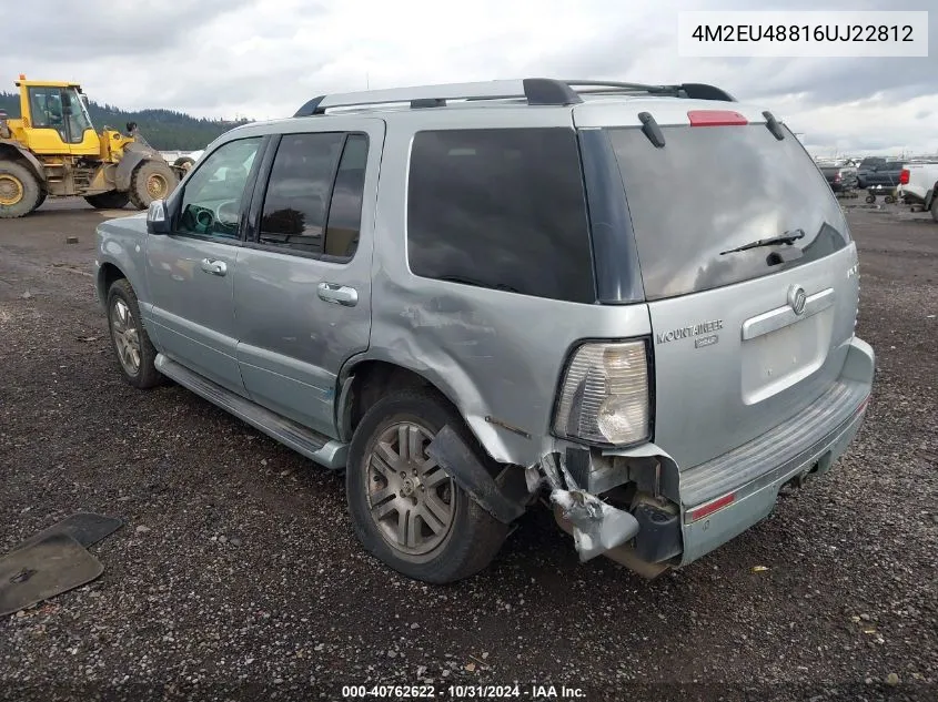 2006 Mercury Mountaineer Premier VIN: 4M2EU48816UJ22812 Lot: 40762622