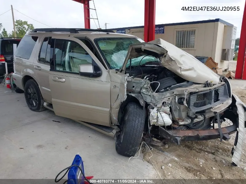 2006 Mercury Mountaineer Luxury VIN: 4M2EU47E36UJ20955 Lot: 40783774