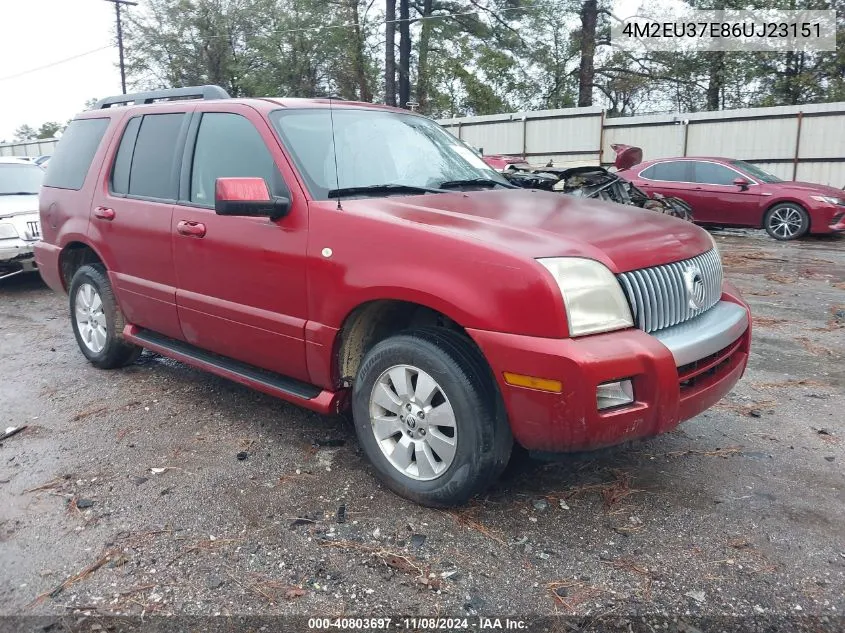 2006 Mercury Mountaineer Luxury VIN: 4M2EU37E86UJ23151 Lot: 40803697