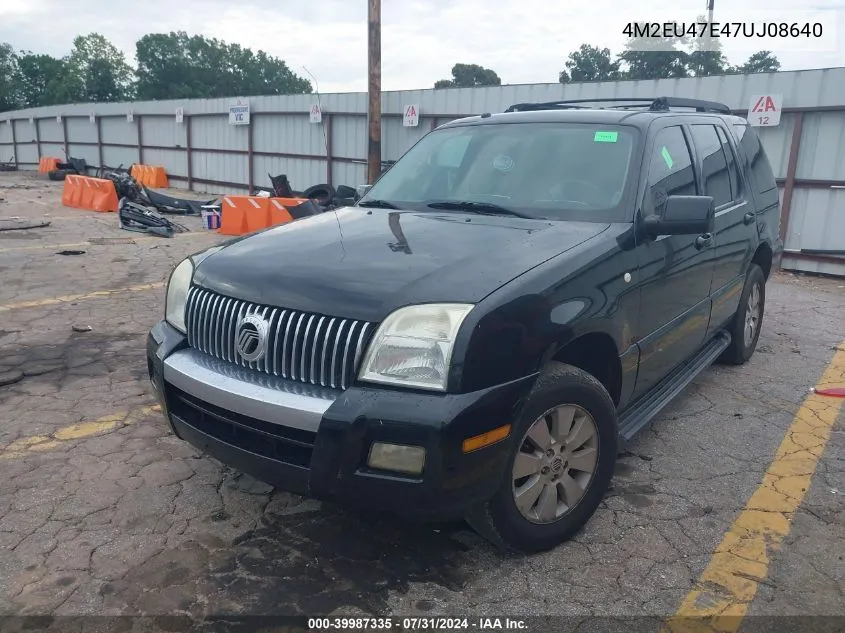 4M2EU47E47UJ08640 2007 Mercury Mountaineer