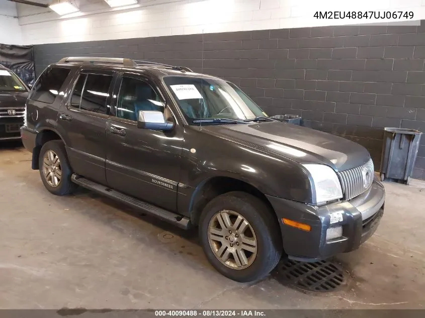 2007 Mercury Mountaineer Premier VIN: 4M2EU48847UJ06749 Lot: 40090488