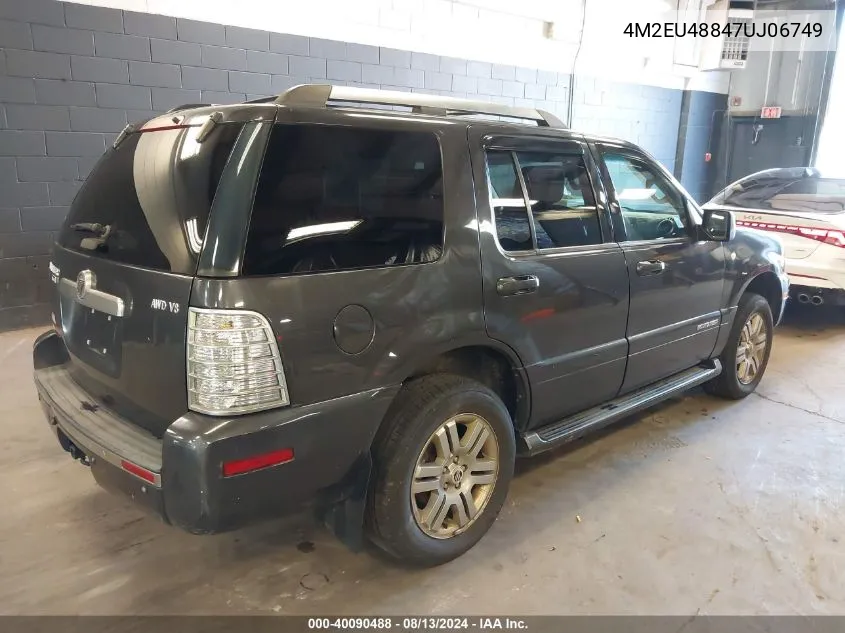 4M2EU48847UJ06749 2007 Mercury Mountaineer Premier