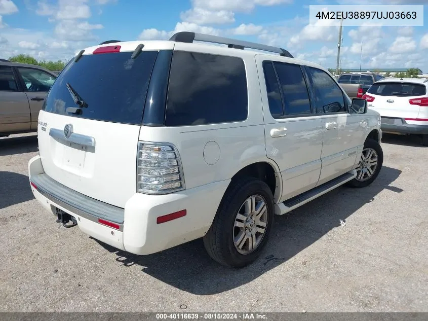 2007 Mercury Mountaineer Premier VIN: 4M2EU38897UJ03663 Lot: 40116639