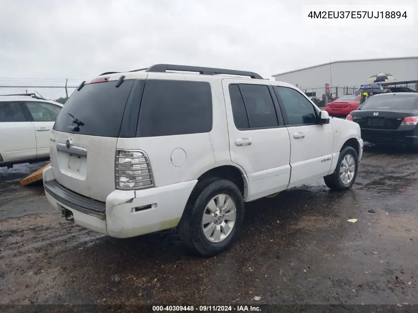 2007 Mercury Mountaineer VIN: 4M2EU37E57UJ18894 Lot: 40309448