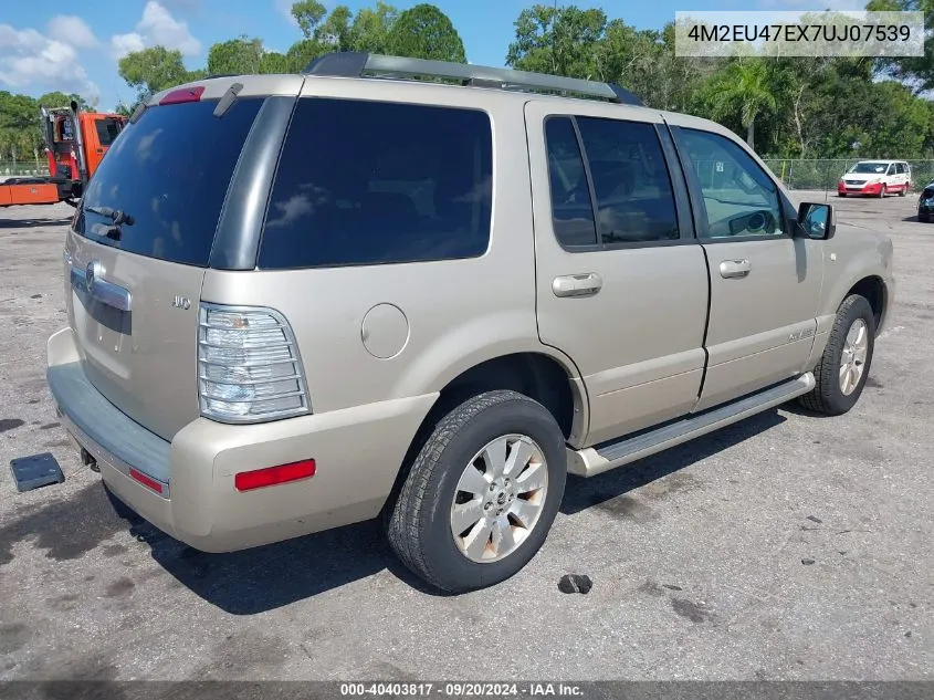 2007 Mercury Mountaineer VIN: 4M2EU47EX7UJ07539 Lot: 40403817