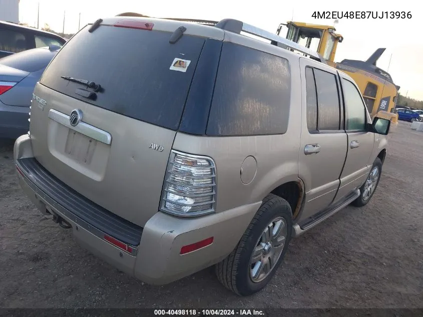 2007 Mercury Mountaineer Premier VIN: 4M2EU48E87UJ13936 Lot: 40498118