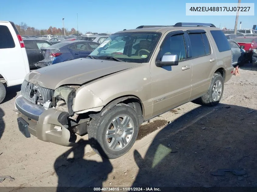 2007 Mercury Mountaineer Premier VIN: 4M2EU48817UJ07227 Lot: 40734015