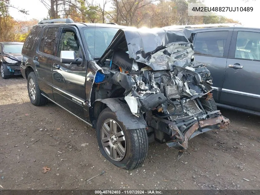 2007 Mercury Mountaineer Premier VIN: 4M2EU48827UJ10489 Lot: 40762403