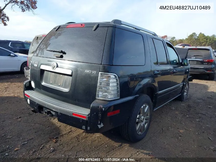 2007 Mercury Mountaineer Premier VIN: 4M2EU48827UJ10489 Lot: 40762403