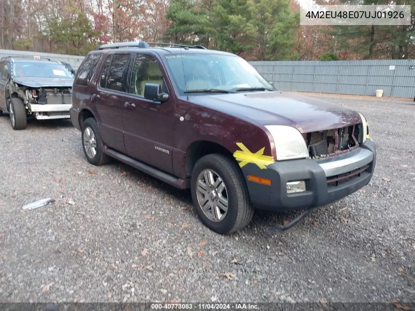 2007 Mercury Mountaineer Premier VIN: 4M2EU48E07UJ01926 Lot: 40773083