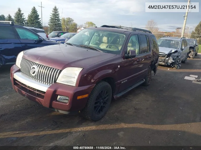 2007 Mercury Mountaineer VIN: 4M2EU47E57UJ21154 Lot: 40780658