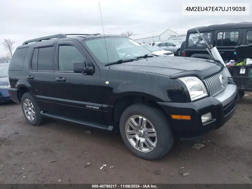 2007 Mercury Mountaineer VIN: 4M2EU47E47UJ19038 Lot: 40796217