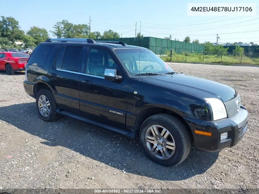 4M2EU48E78UJ17106 2008 Mercury Mountaineer Premier