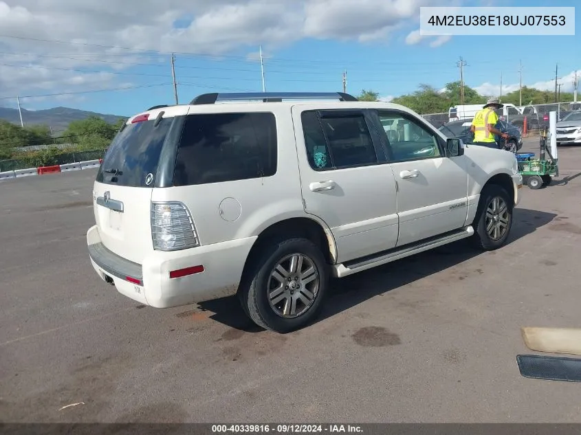 4M2EU38E18UJ07553 2008 Mercury Mountaineer Premier