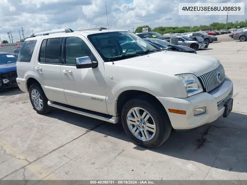 2008 Mercury Mountaineer Premier VIN: 4M2EU38E68UJ00839 Lot: 40390751