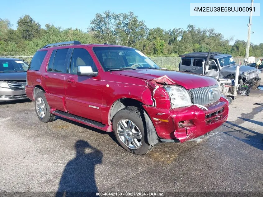 2008 Mercury Mountaineer Premier VIN: 4M2EU38E68UJ06091 Lot: 40442160