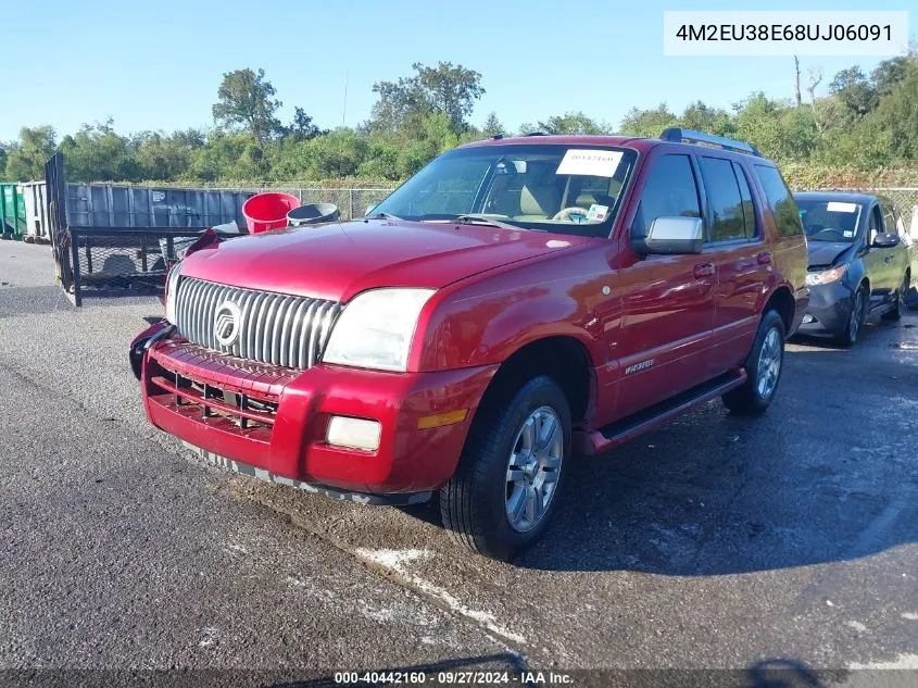 2008 Mercury Mountaineer Premier VIN: 4M2EU38E68UJ06091 Lot: 40442160