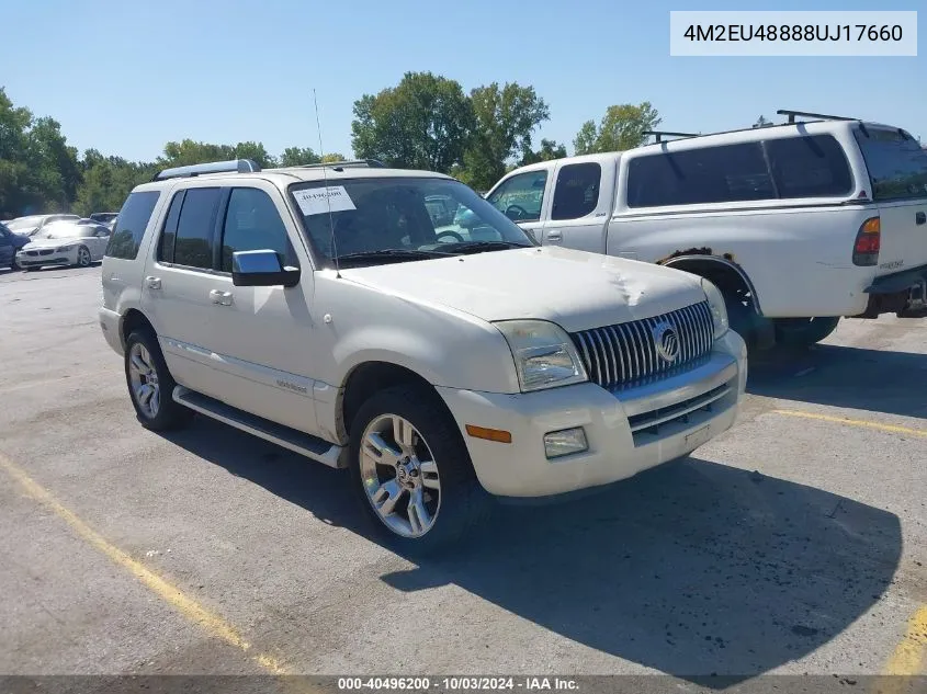 2008 Mercury Mountaineer Premier VIN: 4M2EU48888UJ17660 Lot: 40496200